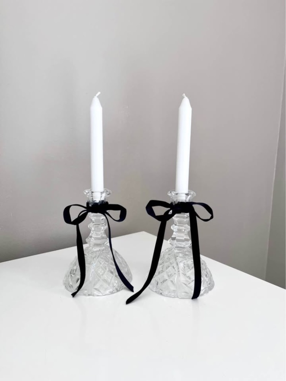 Vintage Crystal Candleholders